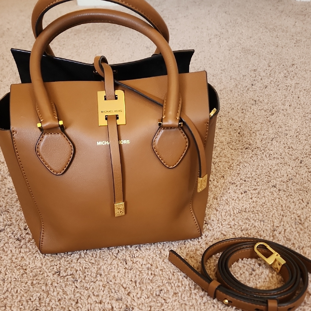 BUY NOW ONLY. Michael Kors Miranda Leather Satchel Bag